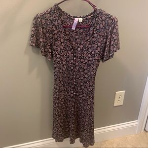 Short Sleeve Floral Dress